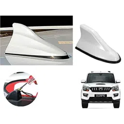 Auto Pearl ABS White Universal Replacement Shark Fin Car Roof Antenna For Mahindra Scorpio 2015-image-80