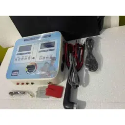 Physio International 4 Channel 5-in-1 Combination Fiber Electrotherapy Device with LCD Display, 5in/pi-/fib/whi image 3