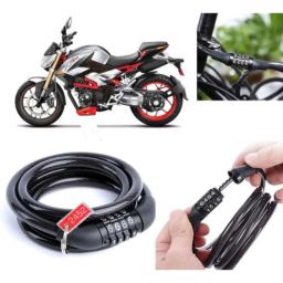 Auto Pearl PVC &a; Plastic Black Combination Cable Lock for XF3R BS6, 696-picture-42