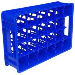 Singhal 440x300x100mm Plastic Blue 24 Bottle Storage Crate-image-37