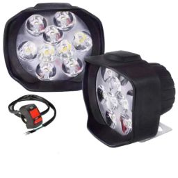 Love4ride 2 Pcs 9 Shilon 15W LED Fog Light Set with Switch for Bike-24