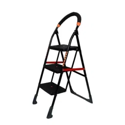 Inaithiram SL3SN 150kg 3 Step Alloy Steel Black Powder Coated Foldable Step Ladder with Anti Slip &a; Safety Clutch Lock-image-35
