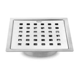 Ruhe Pearl 5x5 inch Stainless Steel 304 Matt Finish Square Flat Cut Floor Drain with Cockroach Trap, 16-0306-11-picture-35