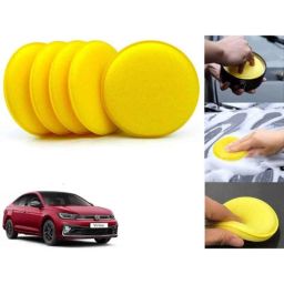 Auto Pearl Polyurethane Beige Washing &a; Waxing Polish Foam Sponge for Virtus (Pack of 5)-picture-11
