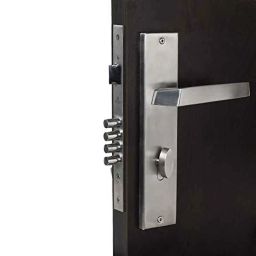 Homexpert Sana-OSK 10 inch 60mm Stainless Steel Silver Cylindrical Plate One Side Key Mortise Door Lock Set-image-89