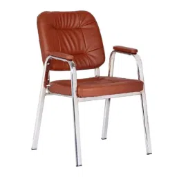 Da URBAN Dalton 85x43x57cm Leatherette Tan Visitor Chair with Heavy Frame-picture-8