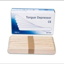 Skybound 100 Pcs 6 inch Sterile Standard Wooden Polished Smooth Edges Tongue Depressor Spatula Set, SB-4001-11