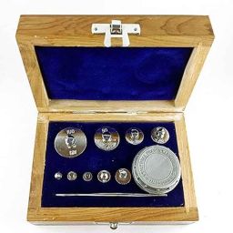 Cometek 1mg to 100g Grade-A Analytical Weight Box with Tested Brass Fractional Weights &a; Forceps, AW-100G-BLUE-AGRAD-15