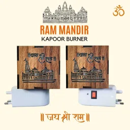 Wooden 3in1 Ayodhya Ram Mandir Electric Home Fragnance Lamp with Diffuser Set-45