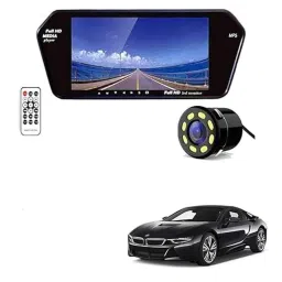 Auto Pearl CBP34 7 inch HD Bluetooth LED Touch Screen with 8 LED Reverse Camera for BMW i8-18