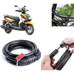 Auto Pearl PVC &a; Plastic Black Combination Cable Lock for Ray ZR BS6-picture-25