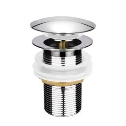 Bassino 4 inch Brass Silver Pop-Up Full Thread Waste Coupling, WC-S4-18