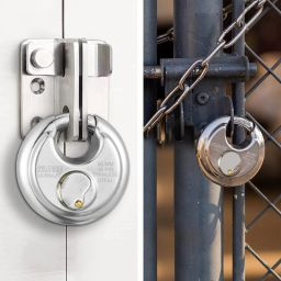 alone Steel Shutter 90mm Combo Lock for Home Gate Shop Shutter 4 Computer Keys Lock Lock image 5