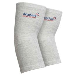 AccuSure Extra Large Bamboo Yarn 4 Way Stretchable Bi-Layered Elbow Compression Support for Men &a; Women, AOE12-XL-11