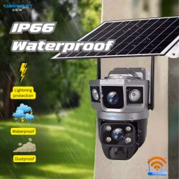 Cybernautt X7S-W 6MP Dual Lens UHD PT Solar Smart Wi-Fi Camera with Night Vision, Human/Motion Detect, 2 Way Audio, Notification &a; Support 128GB SD image 4