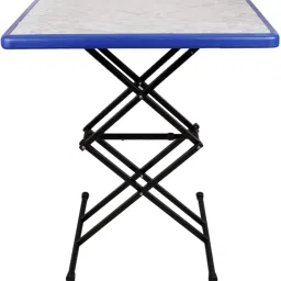 Scissor Table Height-Adjustable Multi Purpose Plastic Top | Folding Table | Plastic Study Table-36