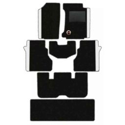 Elegant Duo Black &a; White Carpet Car Mat Set for Renault Triber-picture-3