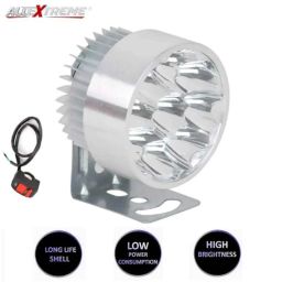 AllExtreme EX9SFS2 2 Pcs 9 LED 3 inch 9W Round Fog Light Lamp with Handlebar Switch Set image 2