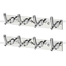 Aligarian 4 Leg Stainless Steel Silver Polished Finish Wall Mounted Tree Cloth Hook Hanger (Pack of 2)-picture-28