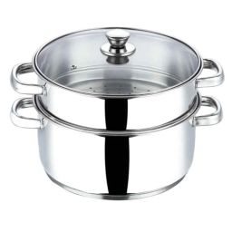Vinod 24cm Stainless Steel 2 Tier Steamer Set, BSSH224 (Pack of 5)-19