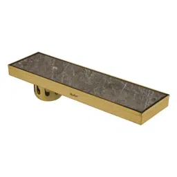 Ruhe 36x5 inch Stainless Steel 304 Yellow Gold PVD Coated Marble Insert Shower Drain Channel, 16-0218-19-picture-33