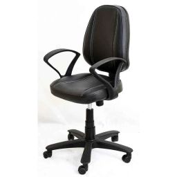 Mezonite Medium Back Black Leatherette Office Chair-image-38