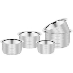 Classic Essentials 5 Pcs Stainless Steel Silver Induction Bottom Cookware Set-picture-12