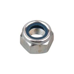 Unbrako M16x1.5mm 100PCS Duly White Zinc Plated Blue Ring Hexagonal Nylock Nut Box, 290008-picture-2