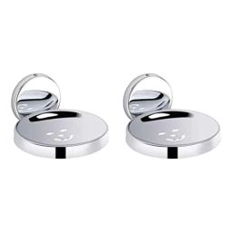 Aligarian Metal 304 Sliver Chrome Finish Wall Mounted Smiley Soap Dish (Pack of 2)-image-23
