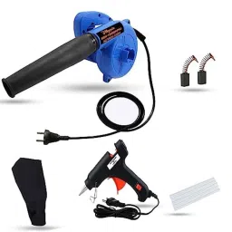 Hillgrove 800W Plastic Blue Electric Air Blower with Carbon Brushes, Glue Gun &a; 5 Pcs Glue Sticks, HGCM1023-image-7
