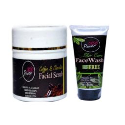 Indopower DD216 100g Coffee &a; Chocolate Facial Scrub with 100g Skin Care Face Wash Combo Pack-3