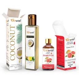 GoWoo 2 Pcs 10ml Natural Grape Fruit Aroma Oil &a; 100ml Coconut Carrier Oil Set, GWOC647-P23+P189-picture-17