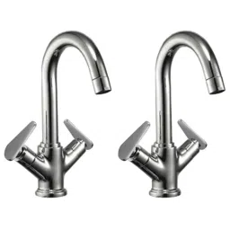 Drizzle Vista 1/2 inch Brass Chrome Finish Wash Basin Pillar Cock with Foam Flow &a; Quarter Turn (Pack of 2)-image-73