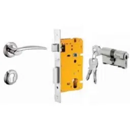 Dorset ML Series Letizia 60mm Stainless Steel Silver Chrome Finish Door Handle Lock Set with Both Side Key Cylinder, ML LET OR-image-19