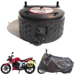 Bike Blazer Gun Metal Black Nylon Taffeta Universal Size Semi-Automatic Bike Body Cover for TVS Apache RTR 160, RTR 160 4V &a; Star City Plus-41