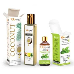 GoWoo 2 Pcs 10ml Natural Peppermint Aroma Oil &a; 100ml Coconut Carrier Oil Set, GWOC69-P40+P189-picture-27