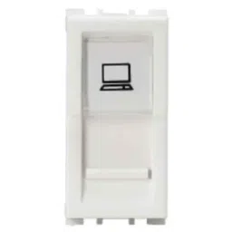 Anchor Tiona RJ45 Cat5e 1 Module White Computer Jack, 86461 (Pack of 10)-picture-16
