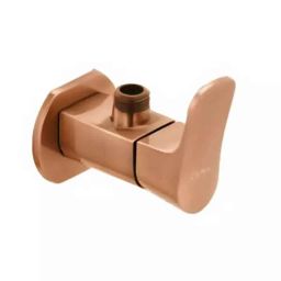 Cera Perla Metal Single Lever Wall Mount Angle Cock with Wall Flange, F1012201AC-6
