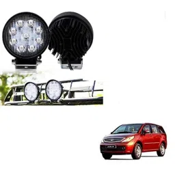 Kozdiko 2 Pcs 27W 4 inch 9 LED Waterproof Round White Fog Light Set with Mounting Brackets for Tata Aria, kozd_20022-picture-38