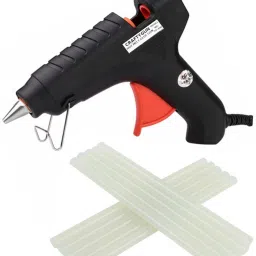 GLUE GUN BLACK 40 WATT RED TRIGGER (11MM 10 GLUE STICKS) Standard Temperature Corded Glue Gun-0