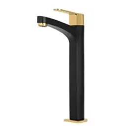 Bassino Sole 12 inch Brass Black &a; Gold Pillar Cock Tap-image-28