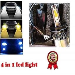 Meenu Arts Multi Color LED Anti-Flicker (36W/3800LM) Headlight Bulb with Ultra Bright White Light Universal for All Car (12V - 36W) t-31-22