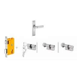 Dorset Cosmo HL CS 8 inch Zinc SC Finish Lock Set with Both 70mm Side Key Cylinder (Pack of 4)-image-79