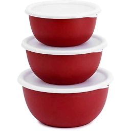 Classic Essentials CE-MSB-3 Stainless Steel Red Serving Bowl (Pack of 2)-image-33