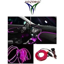 Kozdiko 12V 5m Pink Car Interior Decor Neon Strip Light for Maruti WagnoR Stingray-picture-43