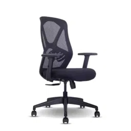 Praga Seating Emax 24x21x47 inch Polypropylene Medium Back Black Ergonomic Office Chair, EMBLBLBLNY1PMBOL-image-24