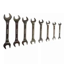 Tata Agrico SPD014 6x7-30x32mm CrV Silver Mirror Finish Open Ended Spanner Set-18