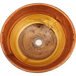 Riya 12 inch Resin Copper Brown Round Wash Basin-picture-7