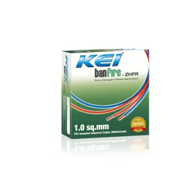 KEI 10 Sqmm Single Core Banfire ZHFR Black Copper Unsheathed Flexible Cable, Length: 90 m-picture-21