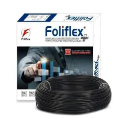 Foliflex Plus 2.5 Sqmm Black Single Core FR Multistrand PVC Flexible Wire, Length: 90 m-image-26